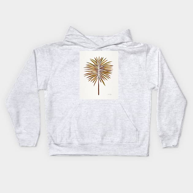 fan palm sepia Kids Hoodie by CatCoq